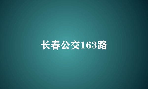 长春公交163路