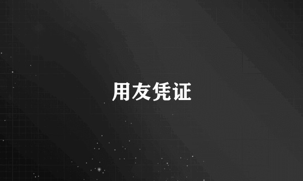 用友凭证
