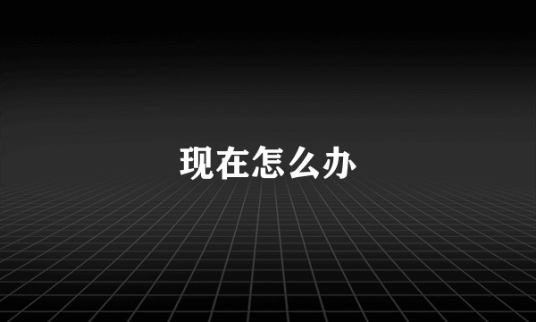 现在怎么办