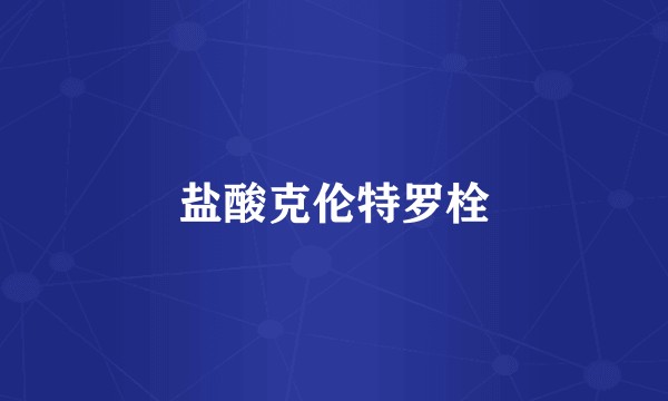 盐酸克伦特罗栓
