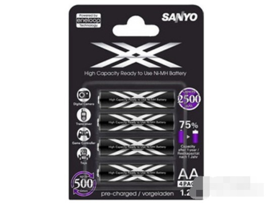 三洋eneloop(爱乐普) 5号充电电池(4×2500mAh)