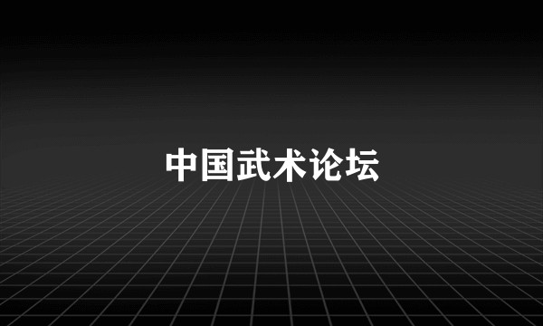 中国武术论坛