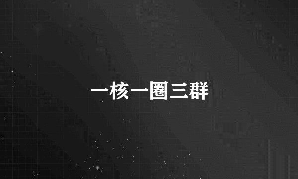 一核一圈三群
