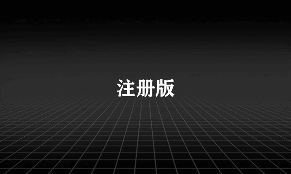 注册版
