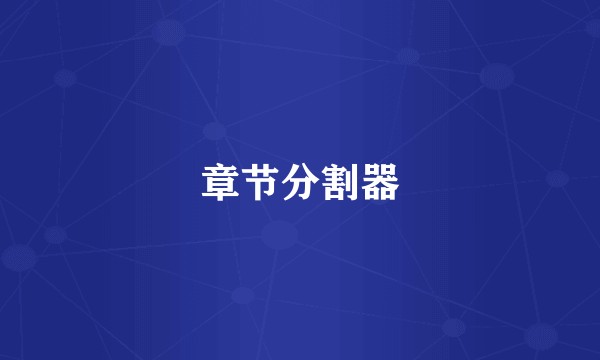 章节分割器