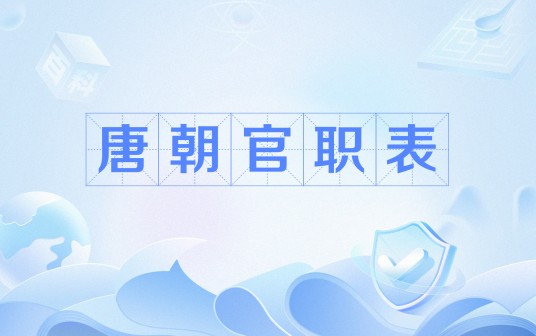 唐朝官职表