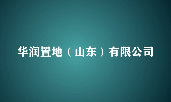 华润置地（山东）有限公司