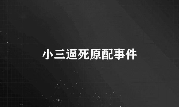 小三逼死原配事件