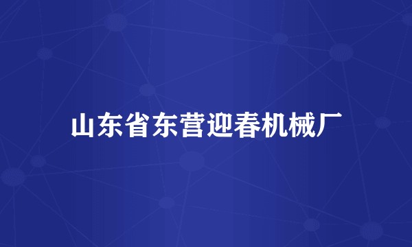 山东省东营迎春机械厂