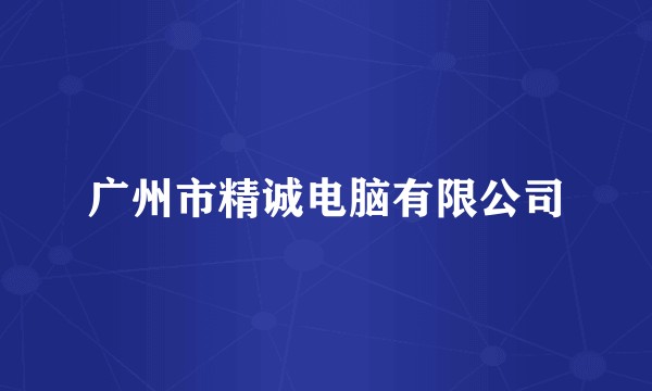 广州市精诚电脑有限公司