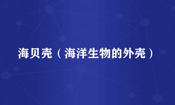 海贝壳（海洋生物的外壳）