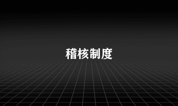 稽核制度