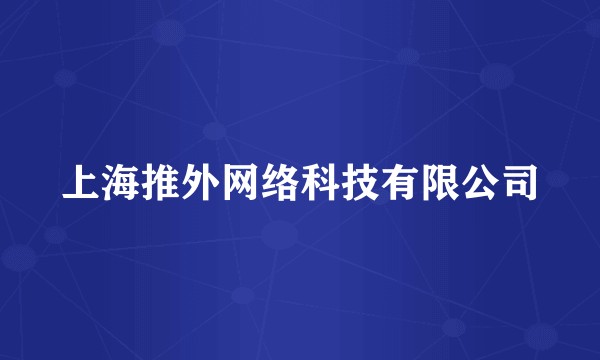 上海推外网络科技有限公司