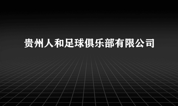 贵州人和足球俱乐部有限公司
