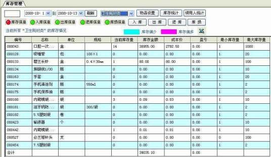 库存信息