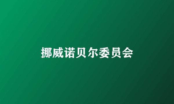 挪威诺贝尔委员会