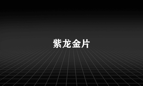 紫龙金片