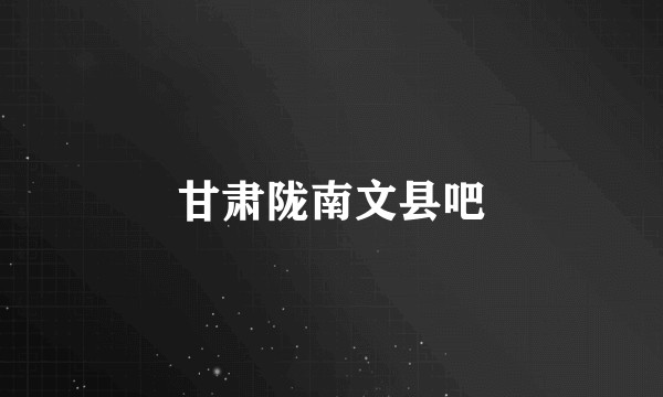 甘肃陇南文县吧