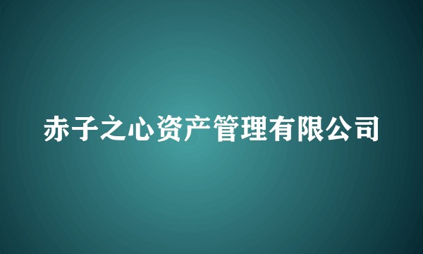 赤子之心资产管理有限公司
