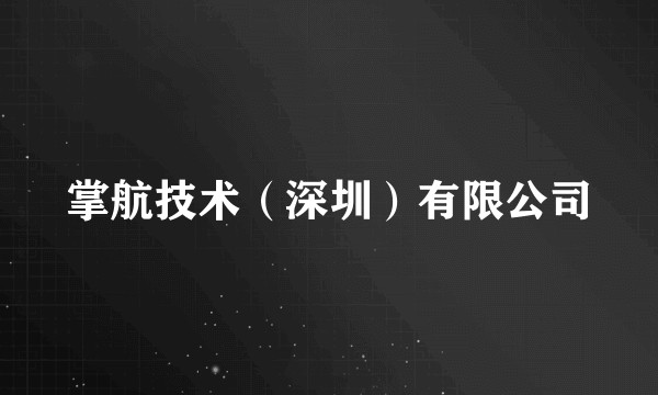 掌航技术(深圳)有限公司