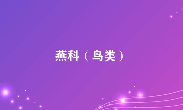 燕科(鸟类)