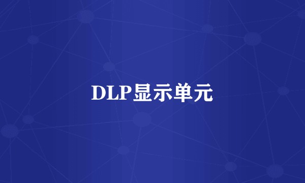 DLP显示单元