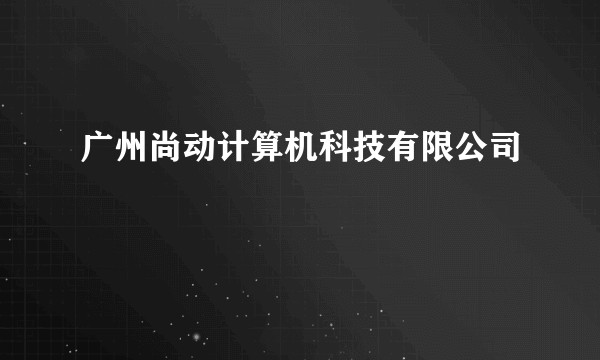 广州尚动计算机科技有限公司