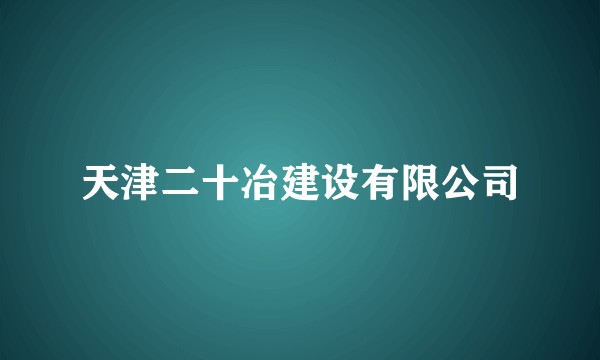 天津二十冶建设有限公司