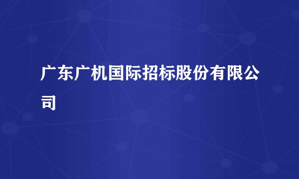 广东广机国际招标股份有限公司