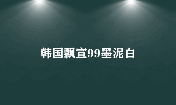 韩国飘宣99墨泥白