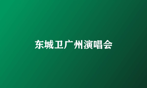 东城卫广州演唱会
