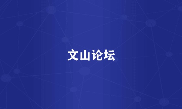 文山论坛