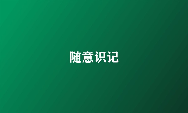 随意识记