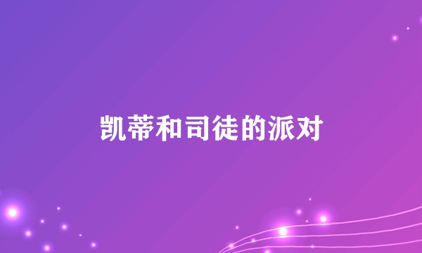 凯蒂和司徒的派对