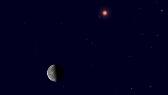 火星合月