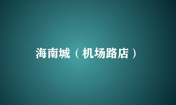 海南城（机场路店）