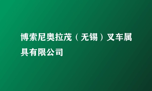 博索尼奥拉茂(无锡)叉车属具有限公司