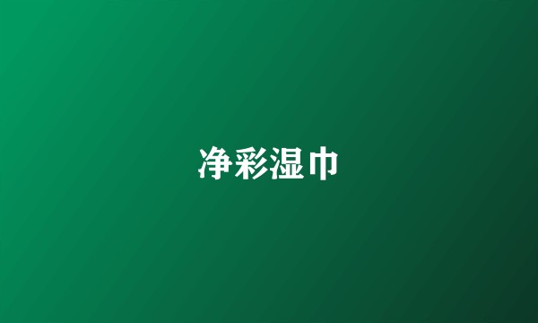 净彩湿巾
