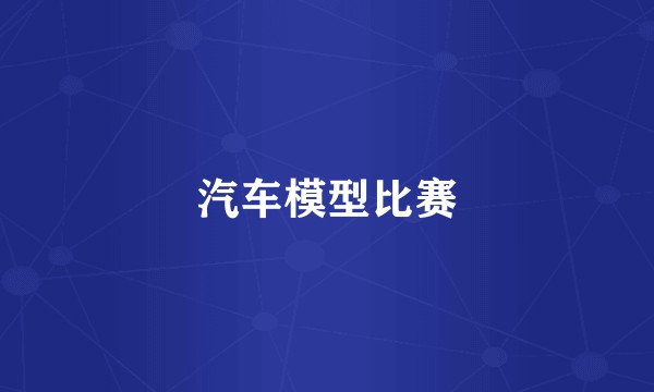 汽车模型比赛