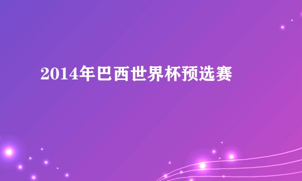 2014年巴西世界杯预选赛