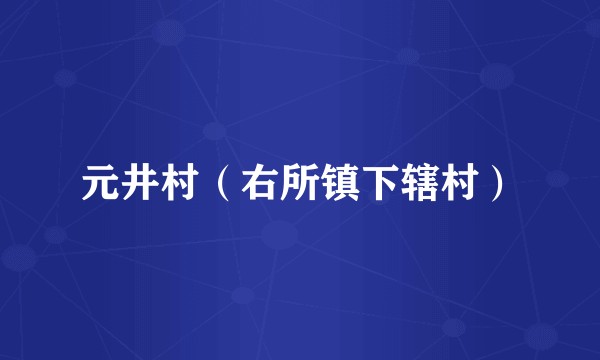 元井村(右所镇下辖村)