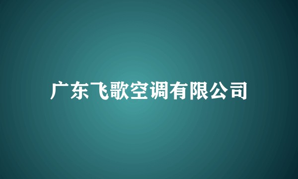 广东飞歌空调有限公司