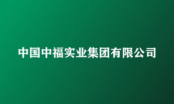 中国中福实业集团有限公司