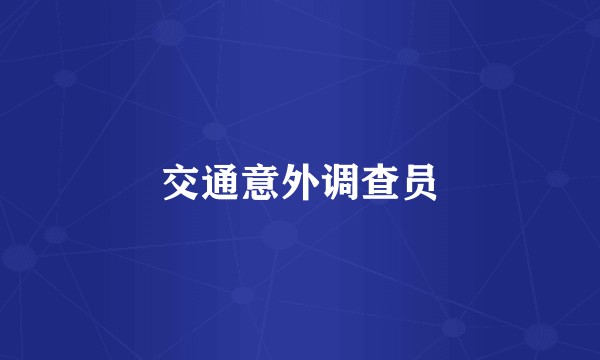 交通意外调查员