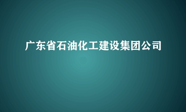 广东省石油化工建设集团公司