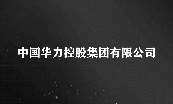 中国华力控股集团有限公司