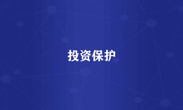 投资保护