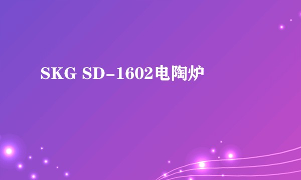 SKG SD-1602电陶炉