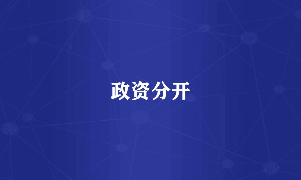 政资分开