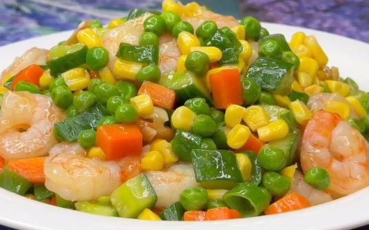 青豆炒虾仁